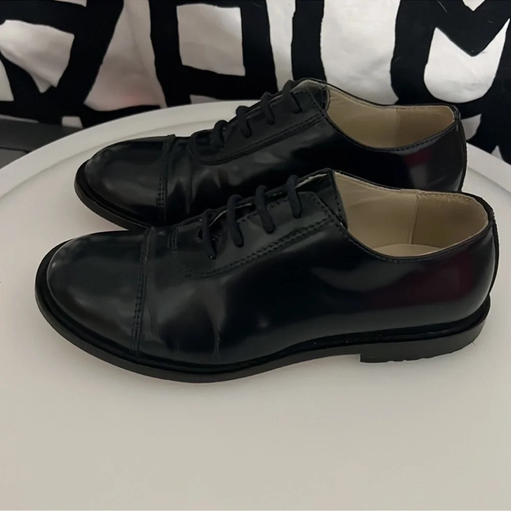Authentic Fendi luxury designer dark navy blue Oxford derby dress shoes sz 13